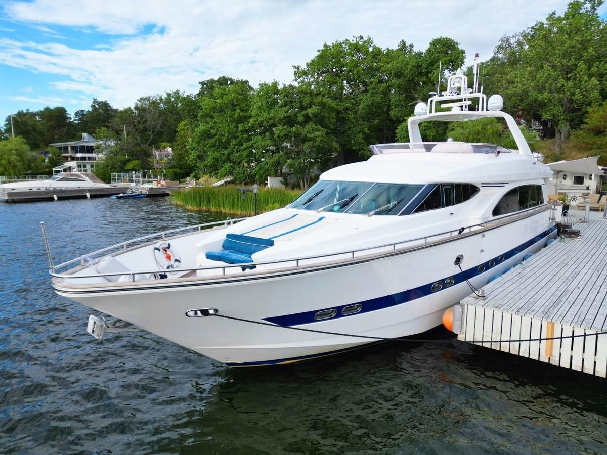 a boat docked at a pier aboard MALARPRINSESSAN Yacht for Sale