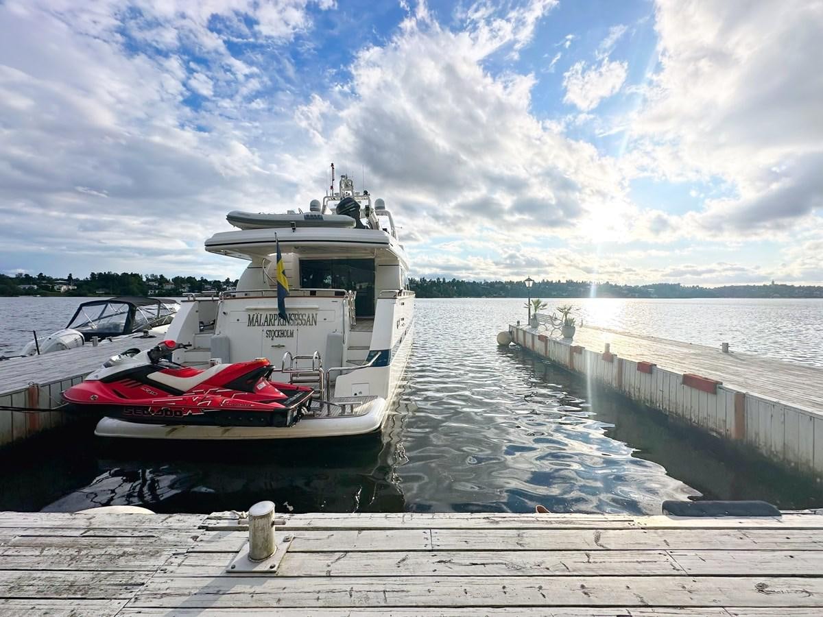 boats docked at a pier aboard MALARPRINSESSAN Yacht for Sale
