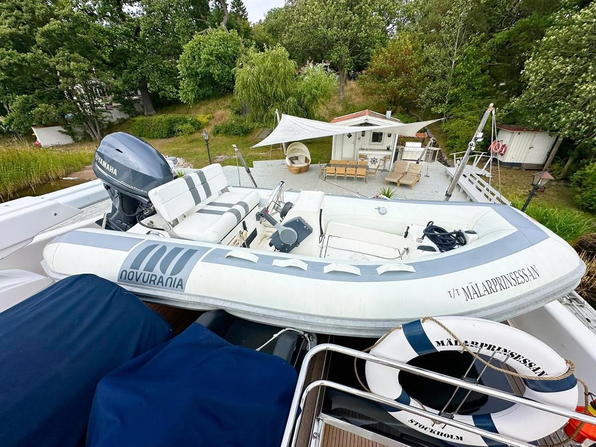 a boat with a grill on it aboard MALARPRINSESSAN Yacht for Sale