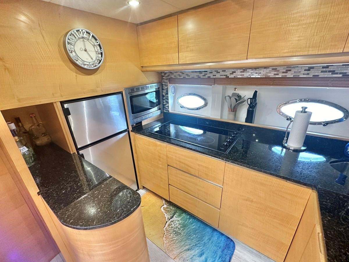 a kitchen with a large oven aboard NOTORIUS Yacht for Sale