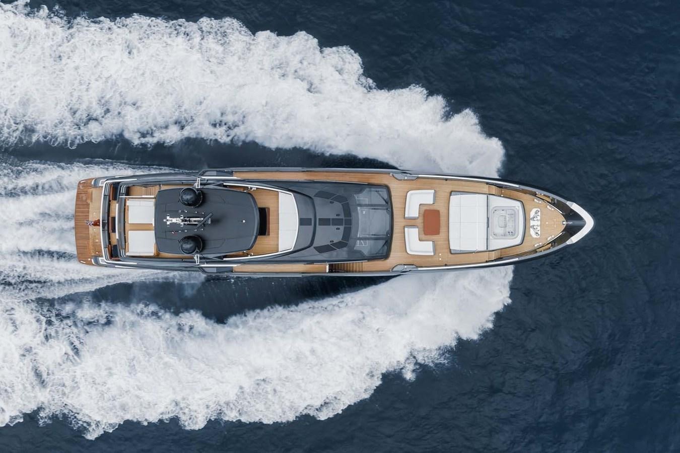 a space ship above the clouds aboard HULL #02 Yacht for Sale