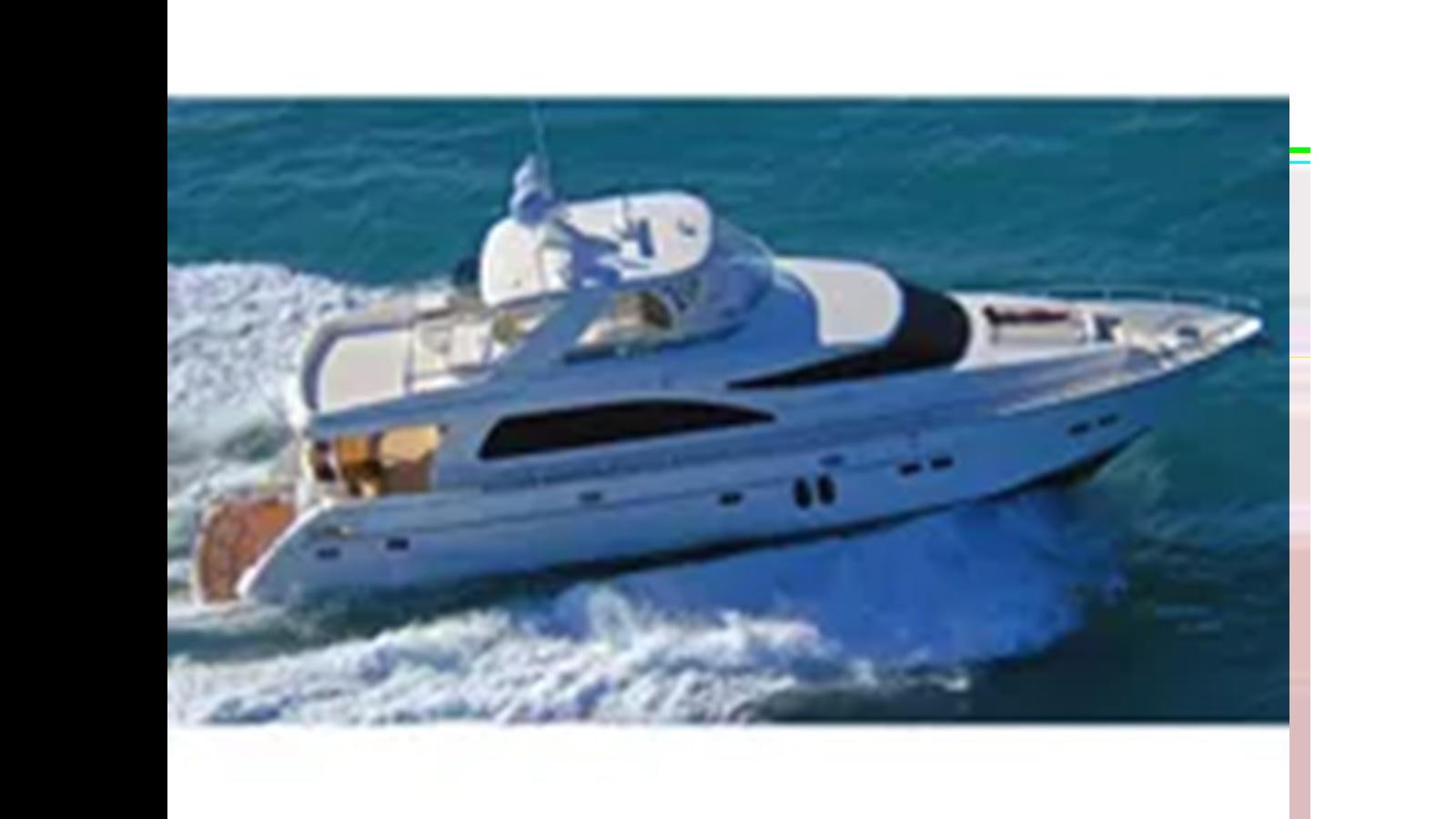 a white and black car driving on water aboard 2009 HORIZON VISION 74 Yacht for Sale
