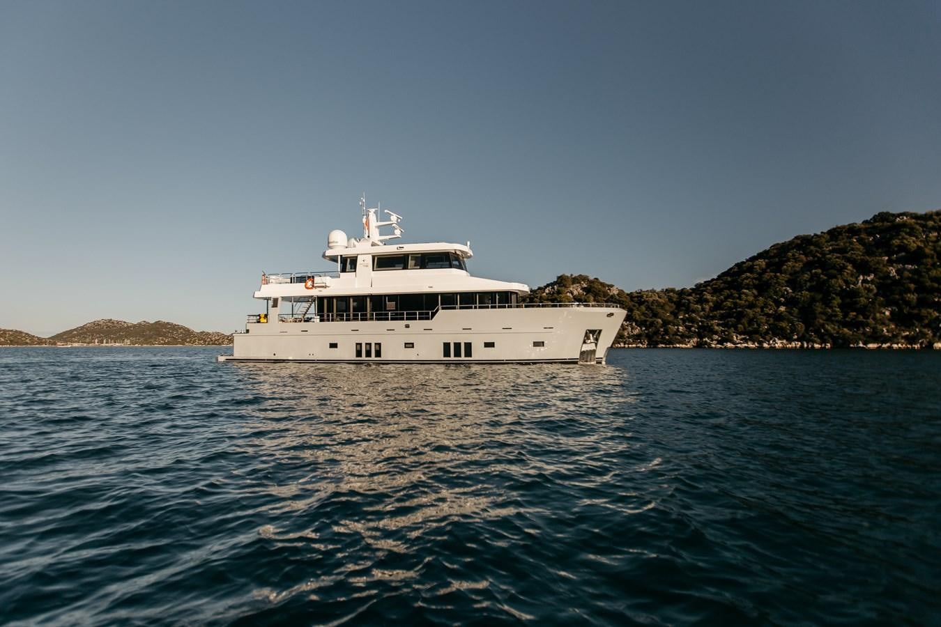 a boat on the water aboard BERING 76  LEMANJA Yacht for Sale