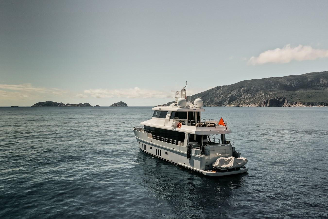 a boat in the water aboard BERING 76  LEMANJA Yacht for Sale