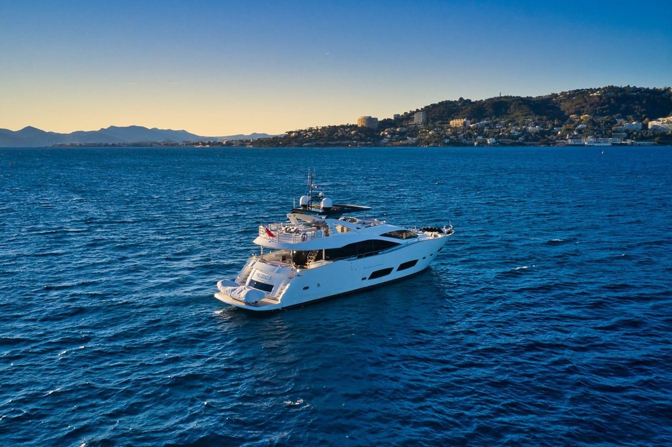 a boat in the water aboard KUDOS Yacht for Sale