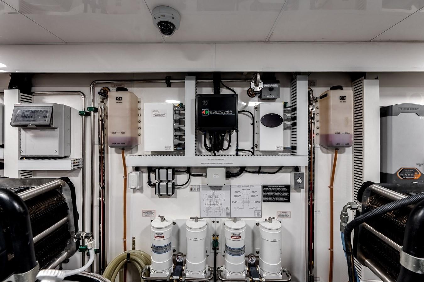 a machine with wires aboard WIGGLE ROOM Yacht for Sale