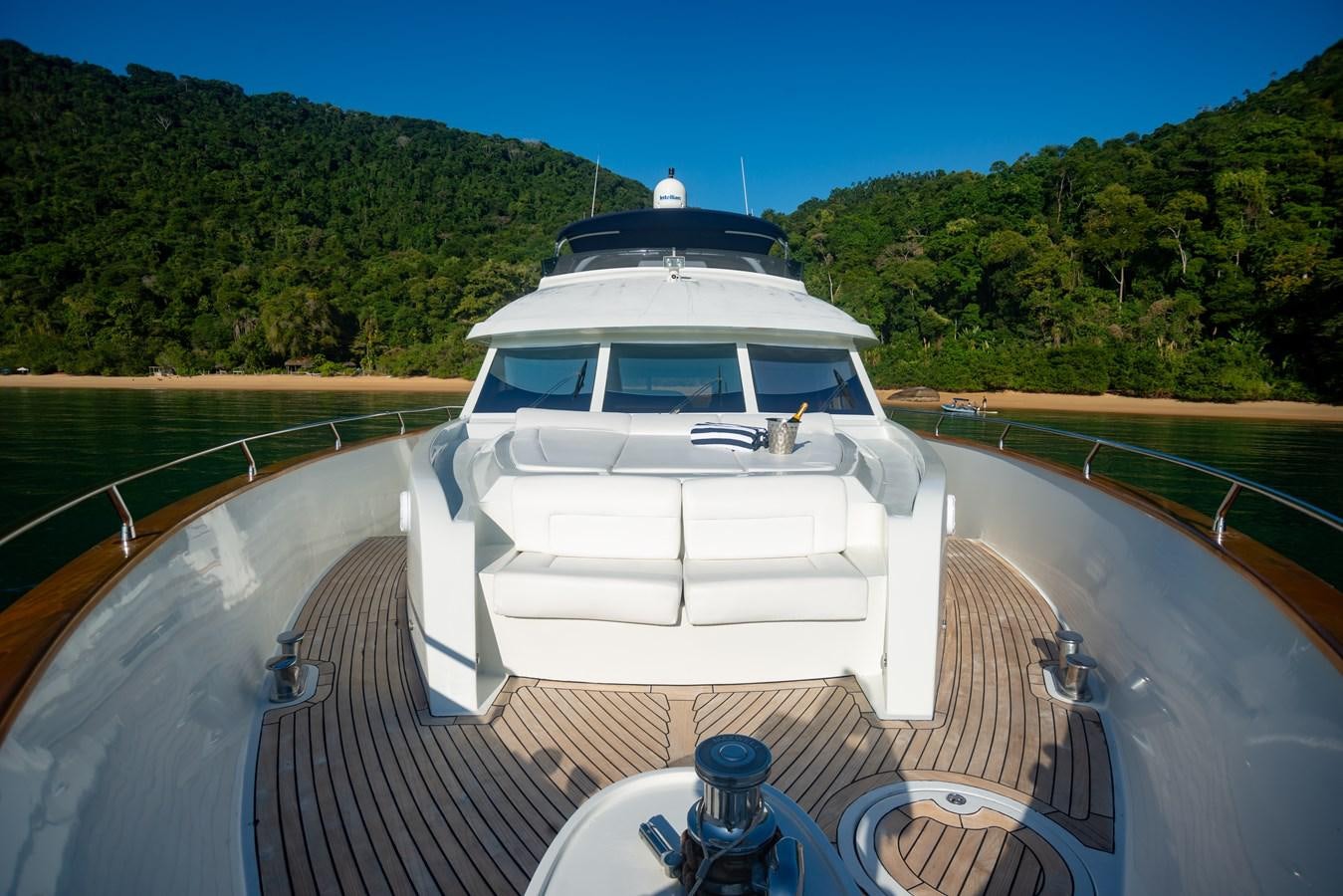 a boat on a water body aboard TATI Yacht for Sale