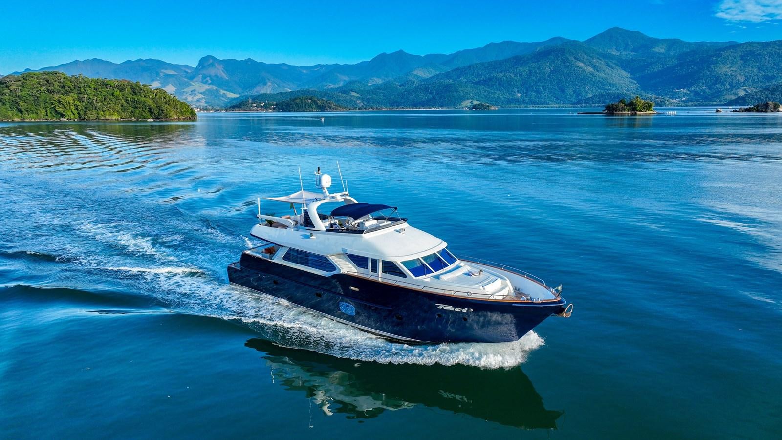 a boat on the water aboard TATI Yacht for Sale