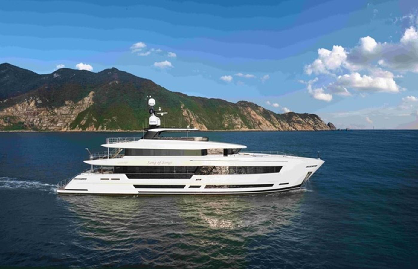 a white boat in the water aboard HEYSEA ASTERIA 139/3 Yacht for Sale