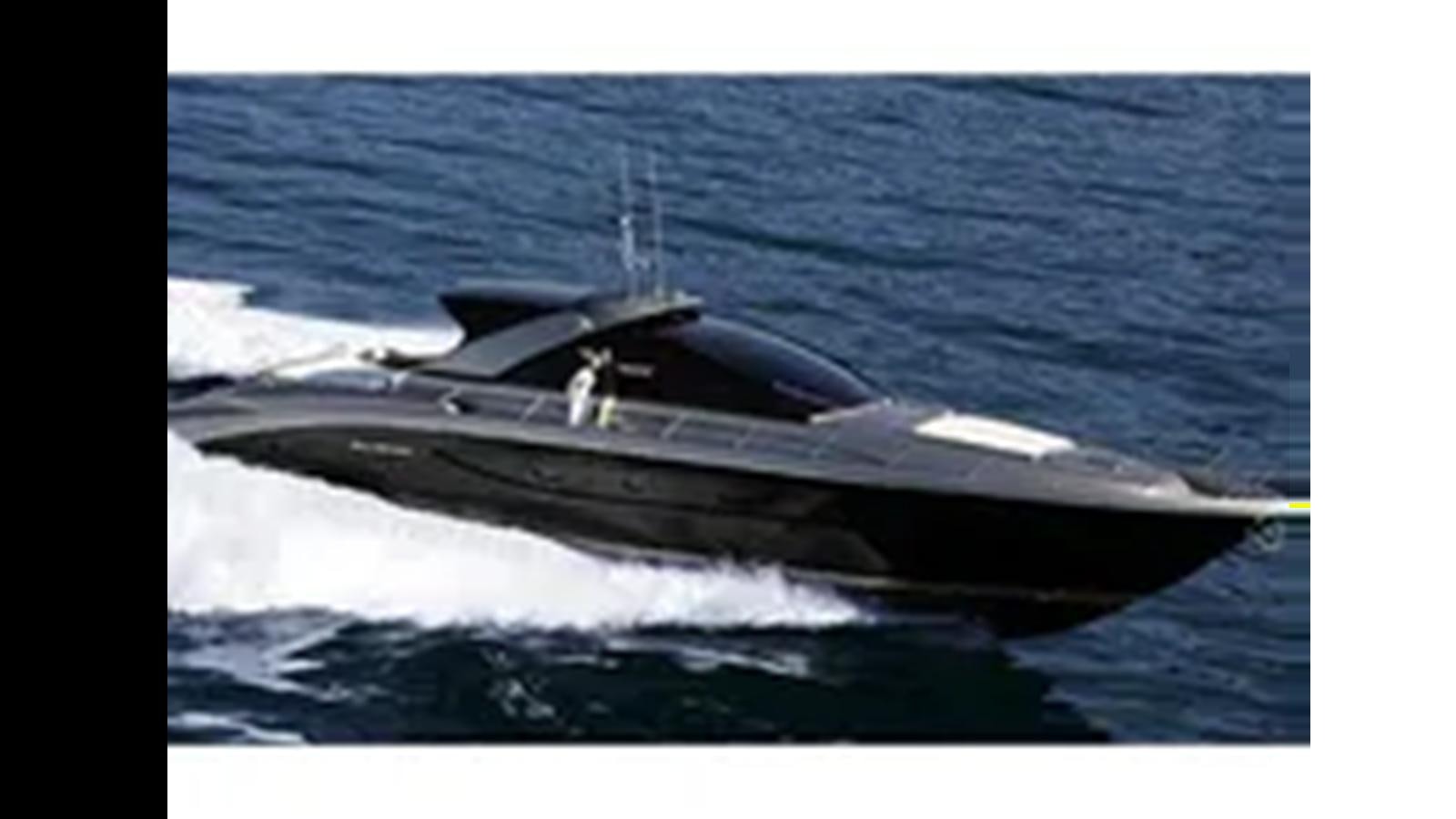 a black and white photo of a boat in the water aboard 2007 RIVA 68 EGO Yacht for Sale