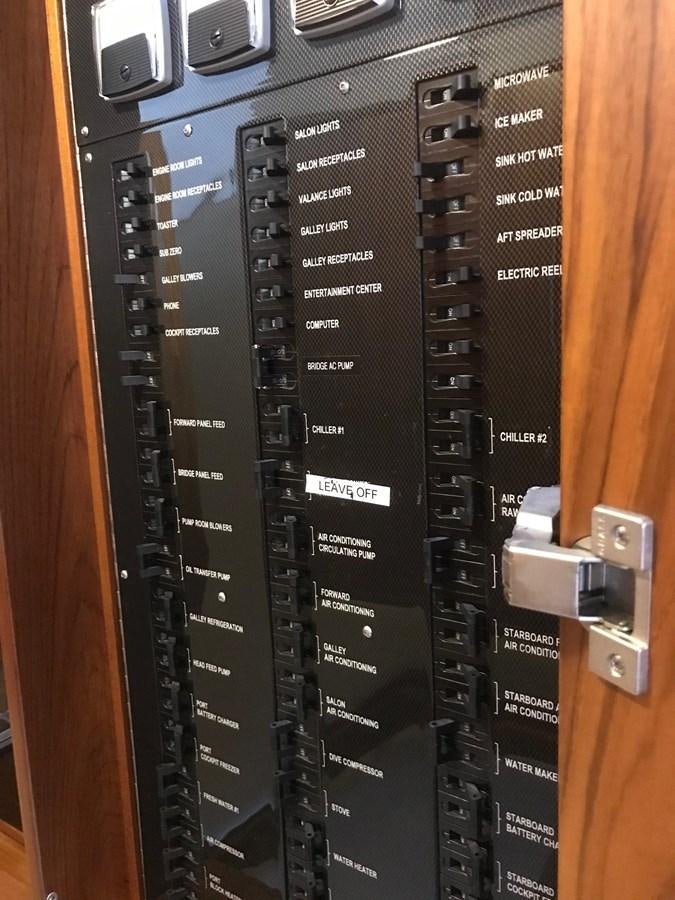 a close-up of a black server aboard IN FLIGHT Yacht for Sale