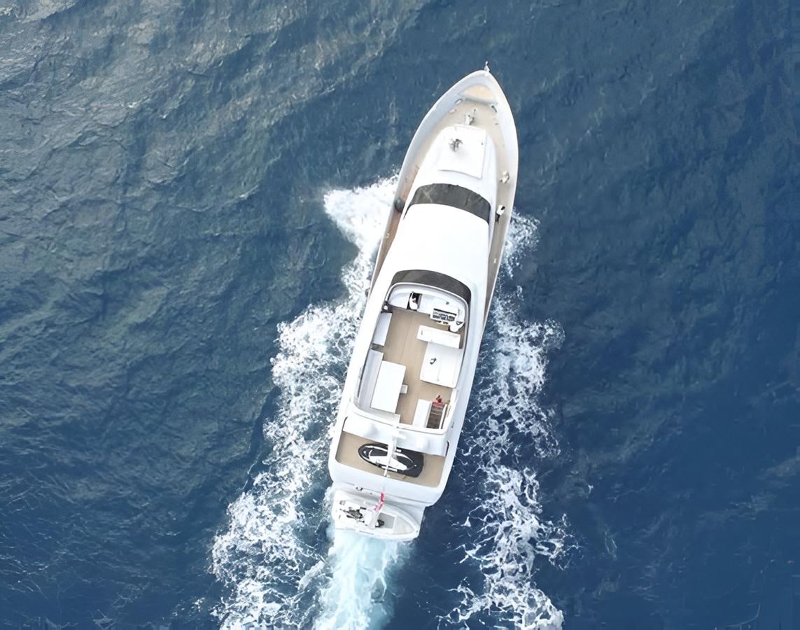 a boat in the water aboard CAMILLA A Yacht for Sale