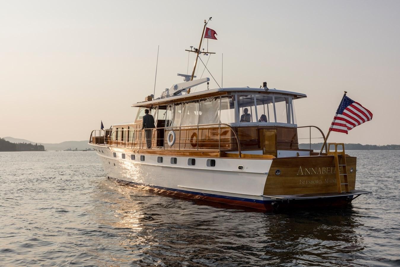 a boat on the water aboard ANNABELLE Yacht for Sale