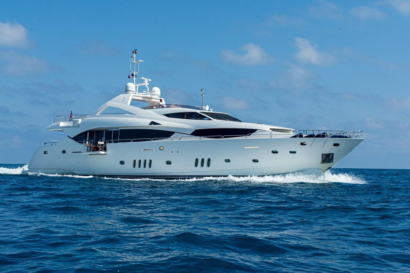 a white yacht in the water aboard KING OF OIL Yacht for Sale