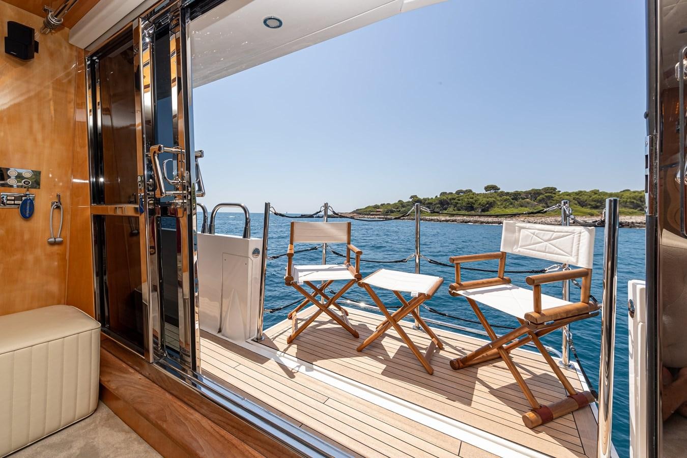 a boat on a deck aboard KING OF OIL Yacht for Sale