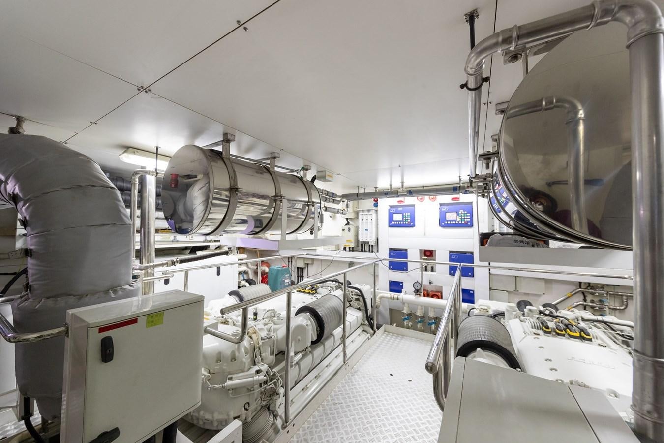 a room with machines and equipment aboard KING OF OIL Yacht for Sale