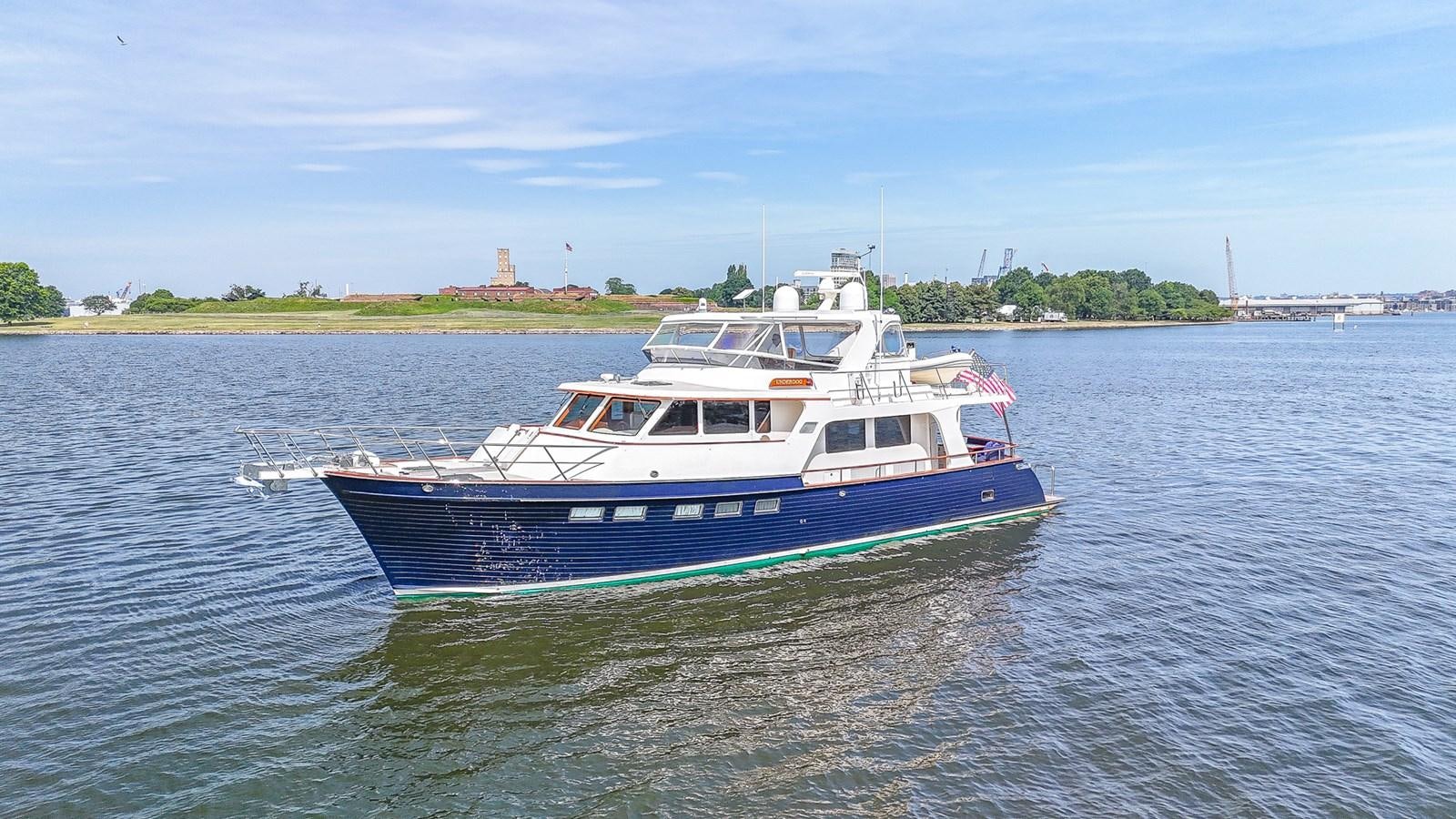 a boat on the water aboard UNDERDOG Yacht for Sale