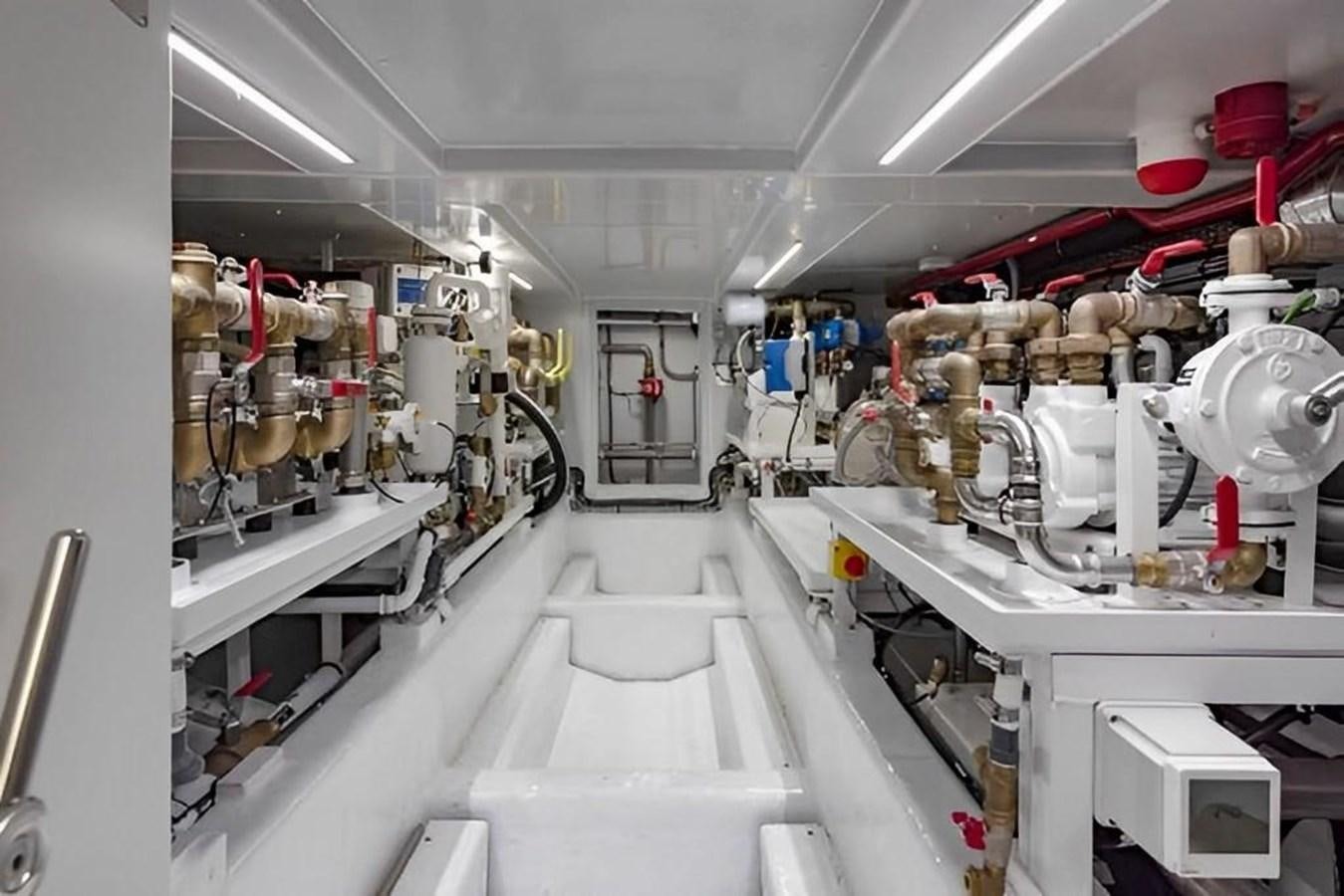 a room with machinery aboard HM 1 Yacht for Sale