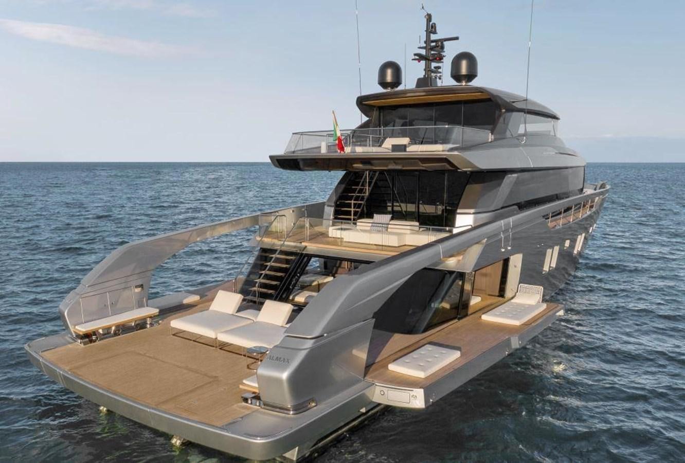a large ship on the water aboard HM 1 Yacht for Sale