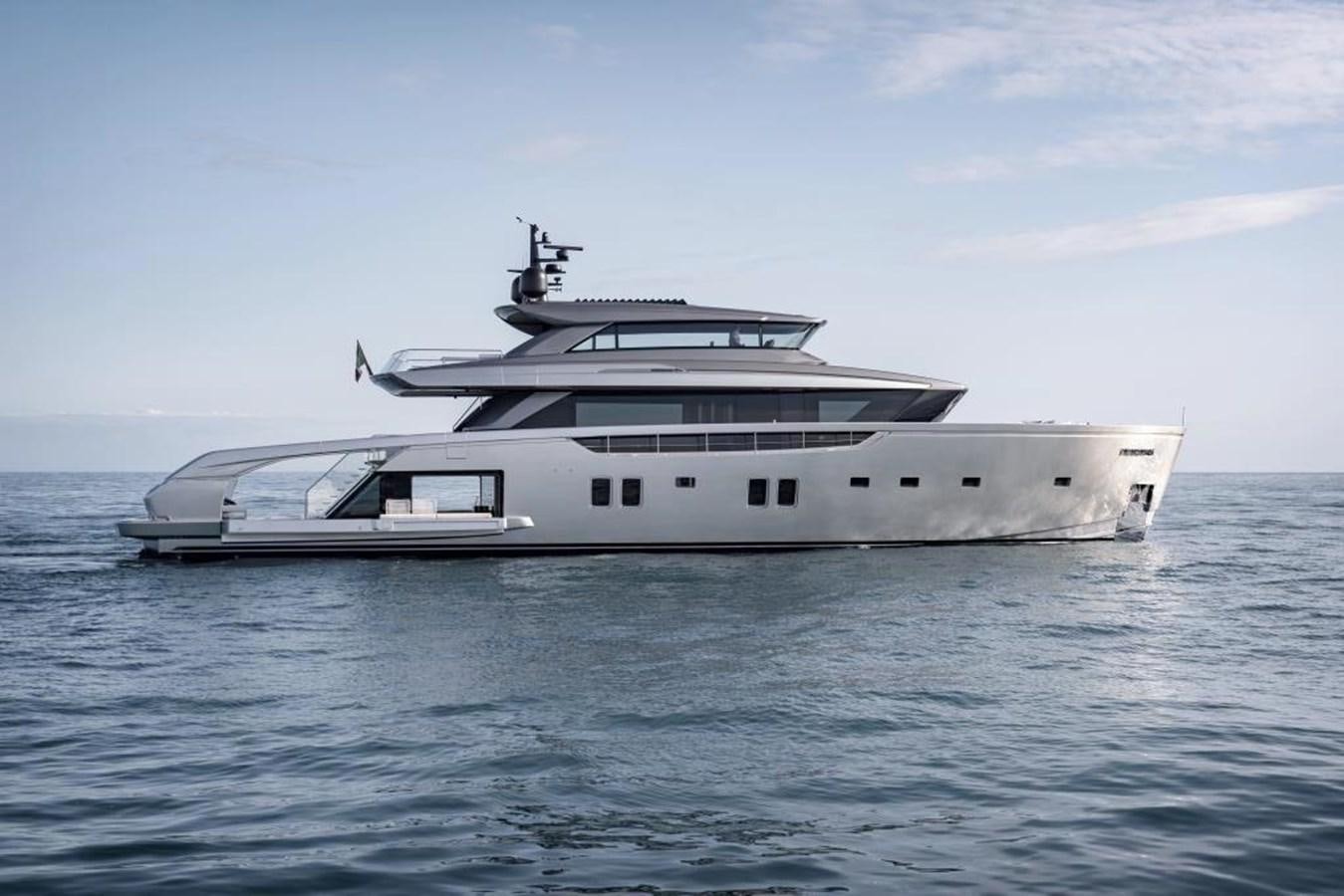 a white yacht in the water aboard HM 1 Yacht for Sale