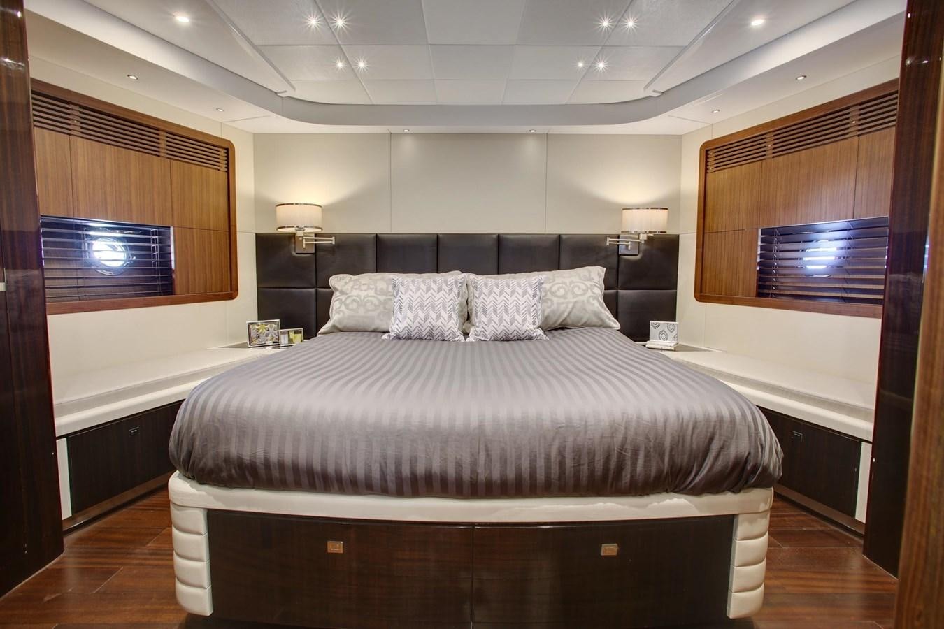 a bed in a room aboard 2025 SELENE 92 EXPEDITION YACHT Yacht for Sale