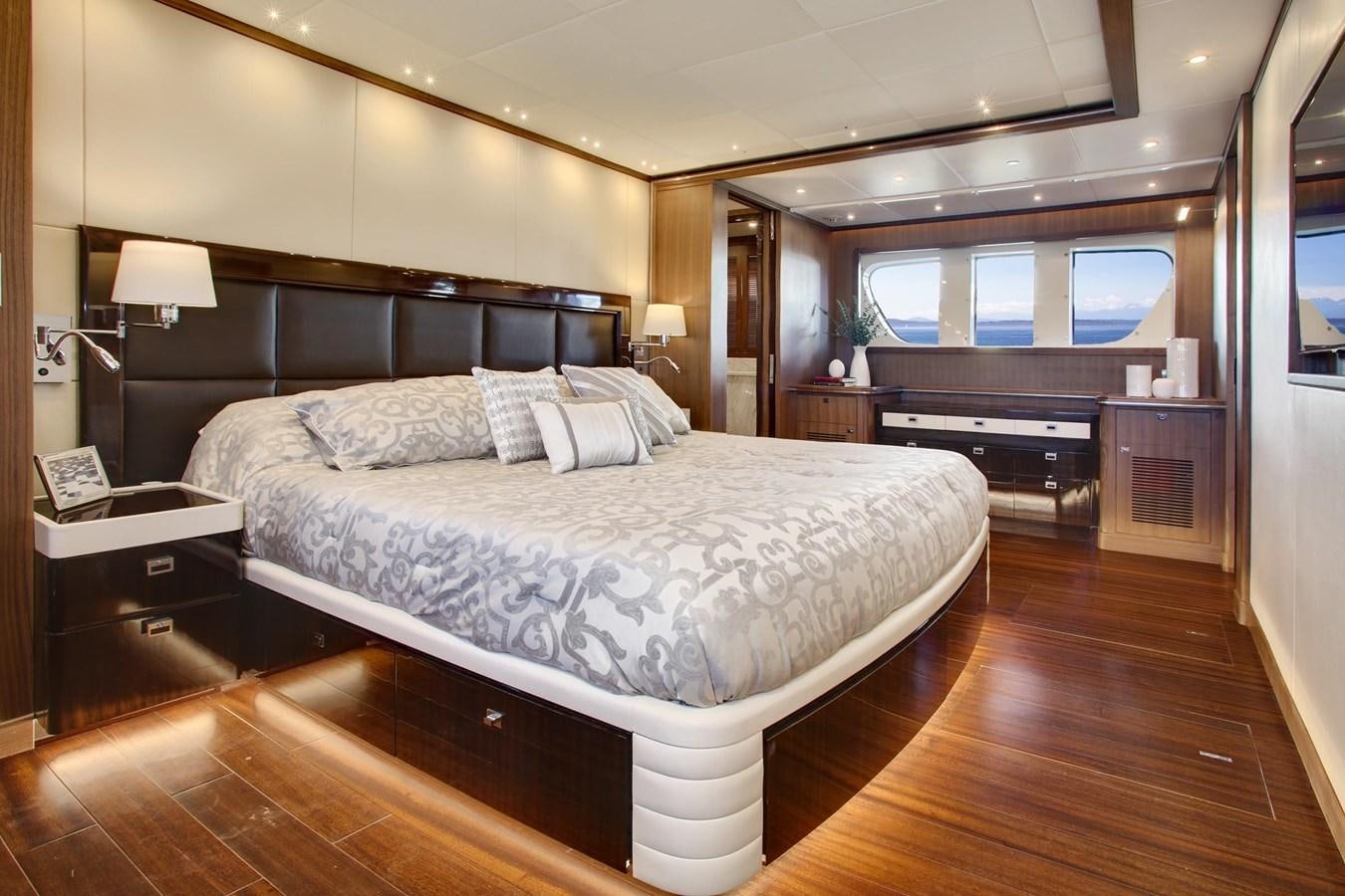 a bed in a hotel room aboard 2025 SELENE 92 EXPEDITION YACHT Yacht for Sale