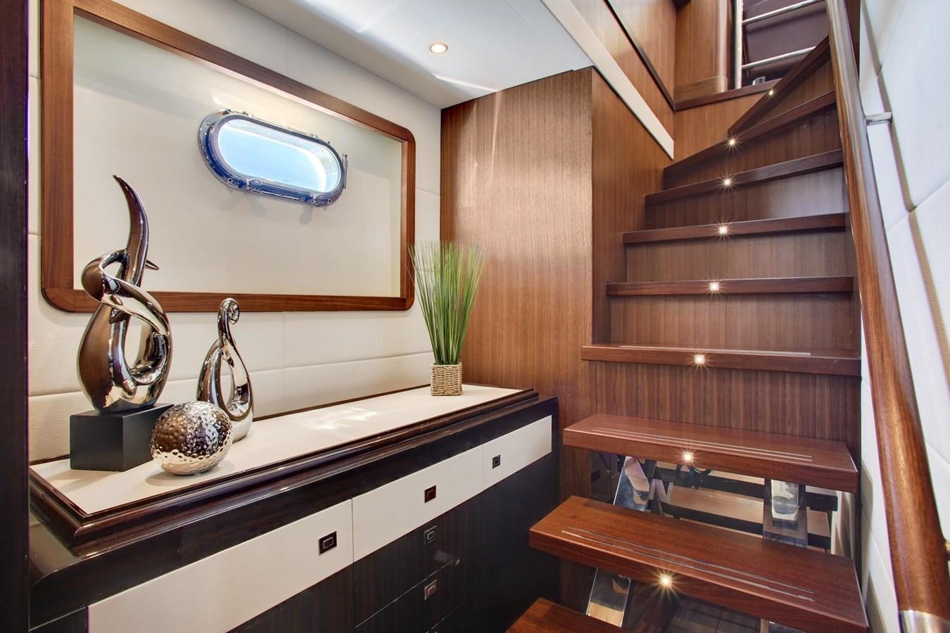 a bathroom with a mirror and a sink aboard 2025 SELENE 92 EXPEDITION YACHT Yacht for Sale