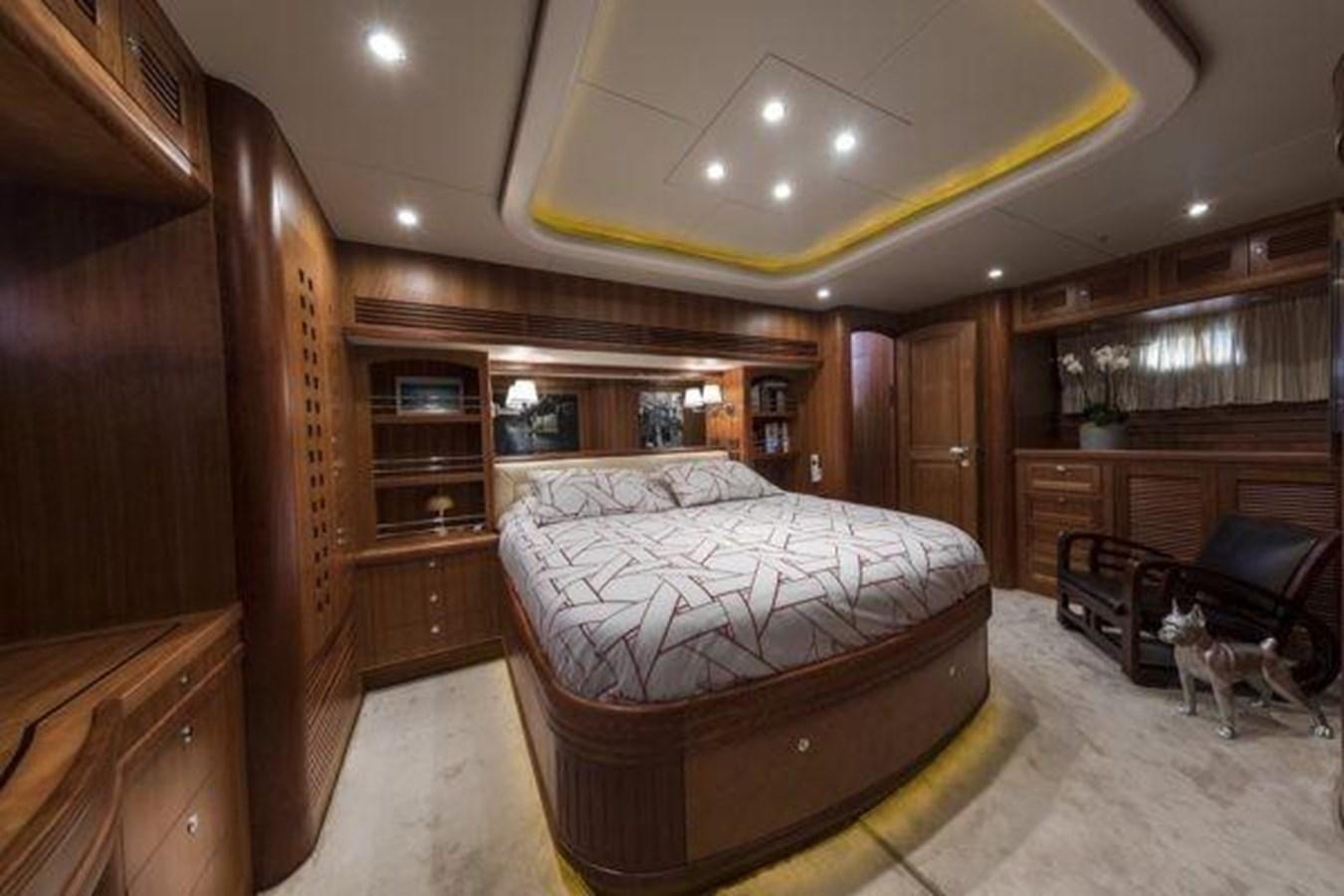 a bedroom with a large bed aboard 2024 SELENE 62 Yacht for Sale