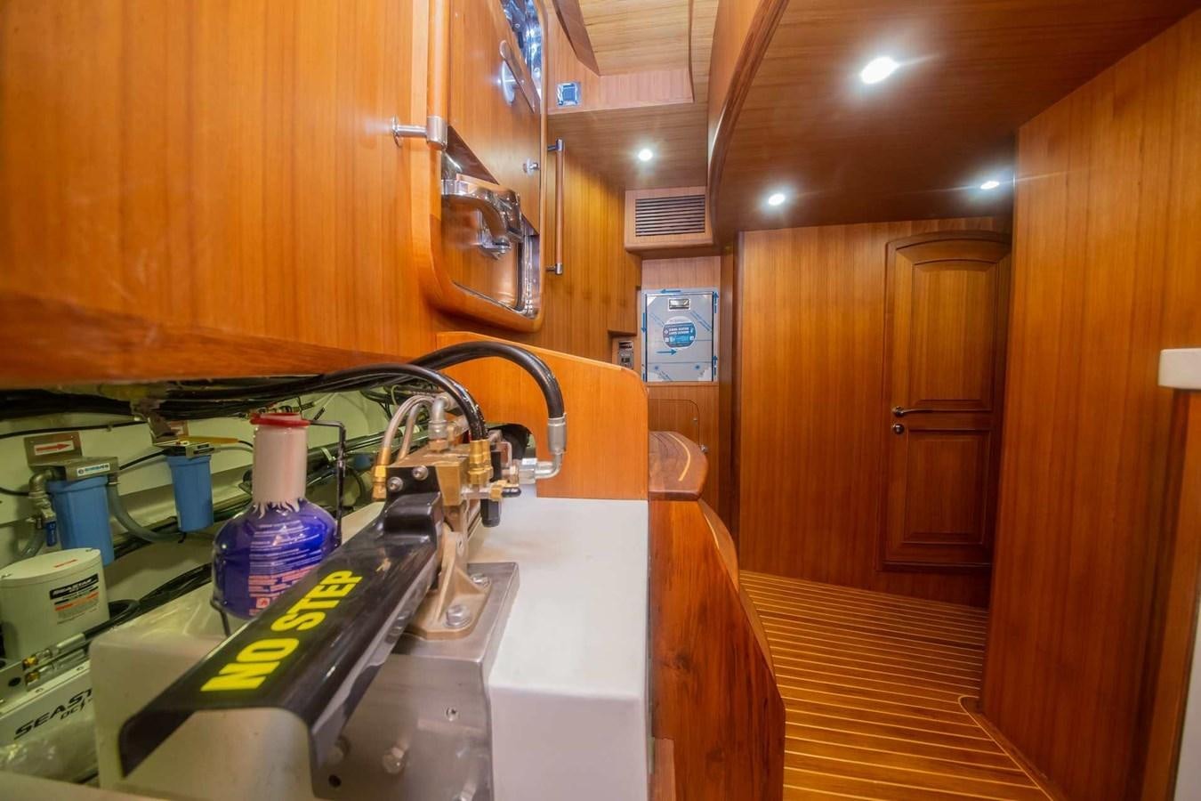 a kitchen with a sink and a faucet aboard 2024 SELENE 62 Yacht for Sale