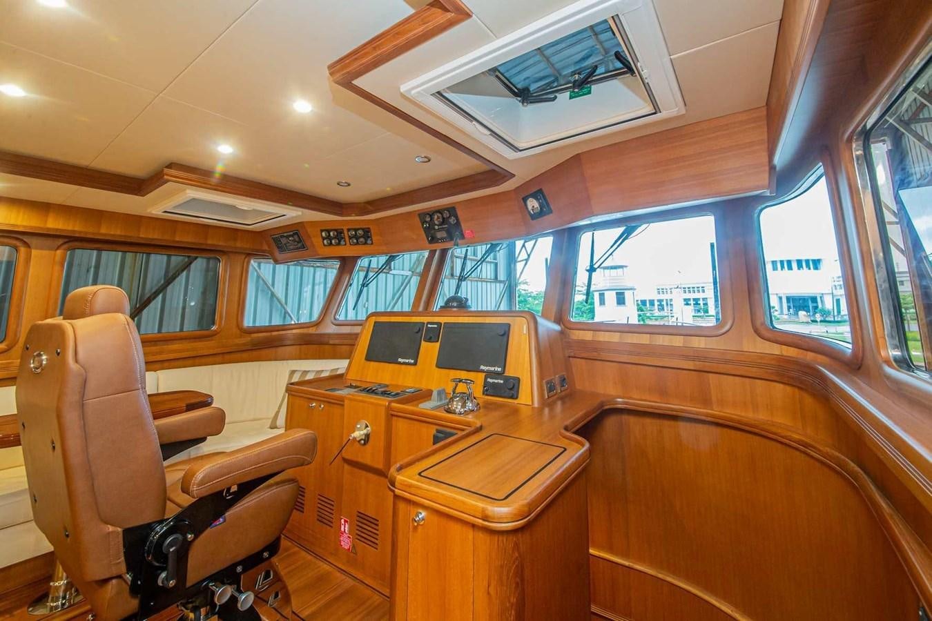a bus with seats and a bench aboard 2024 SELENE 62 Yacht for Sale