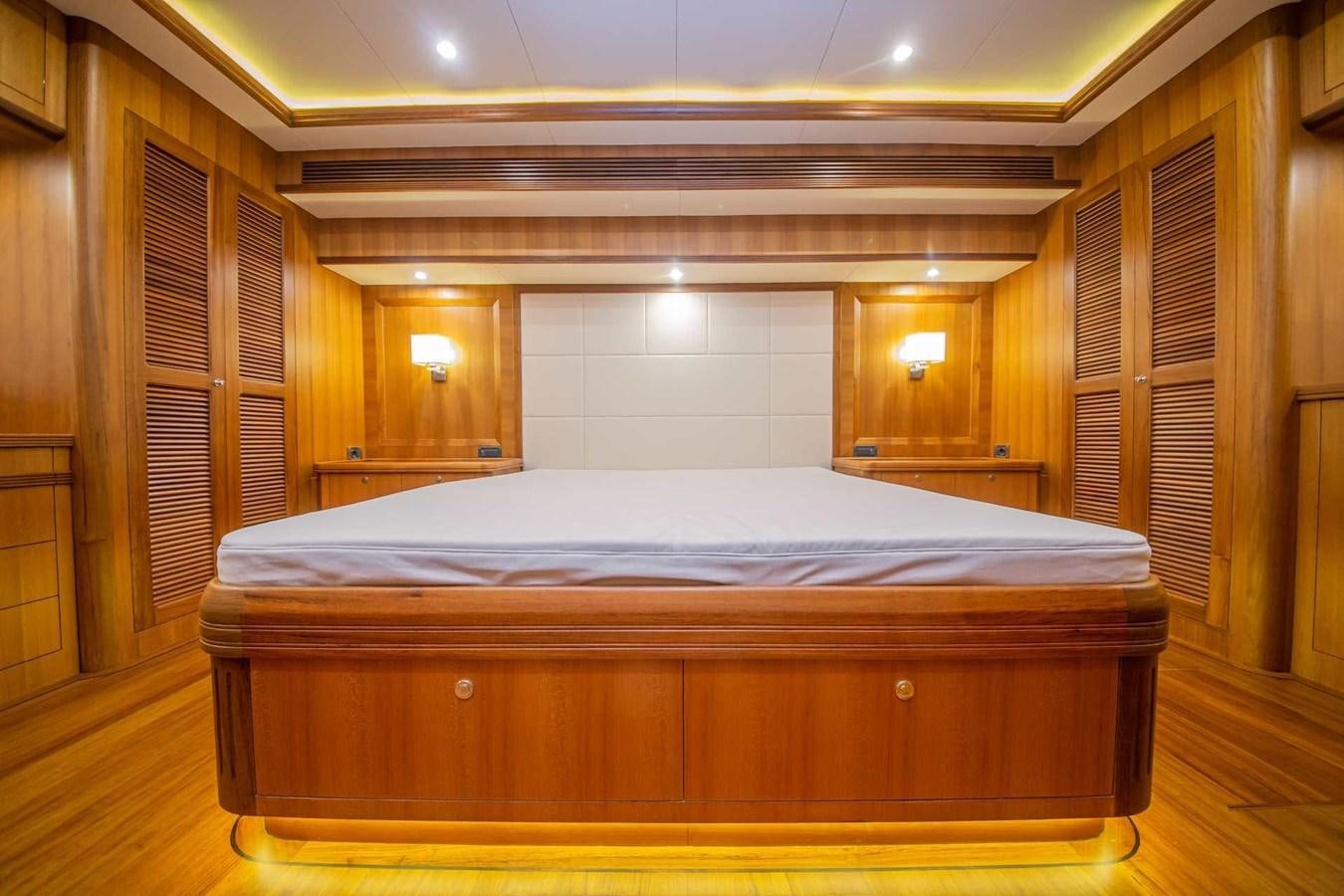a bed in a room aboard 2024 SELENE 62 Yacht for Sale