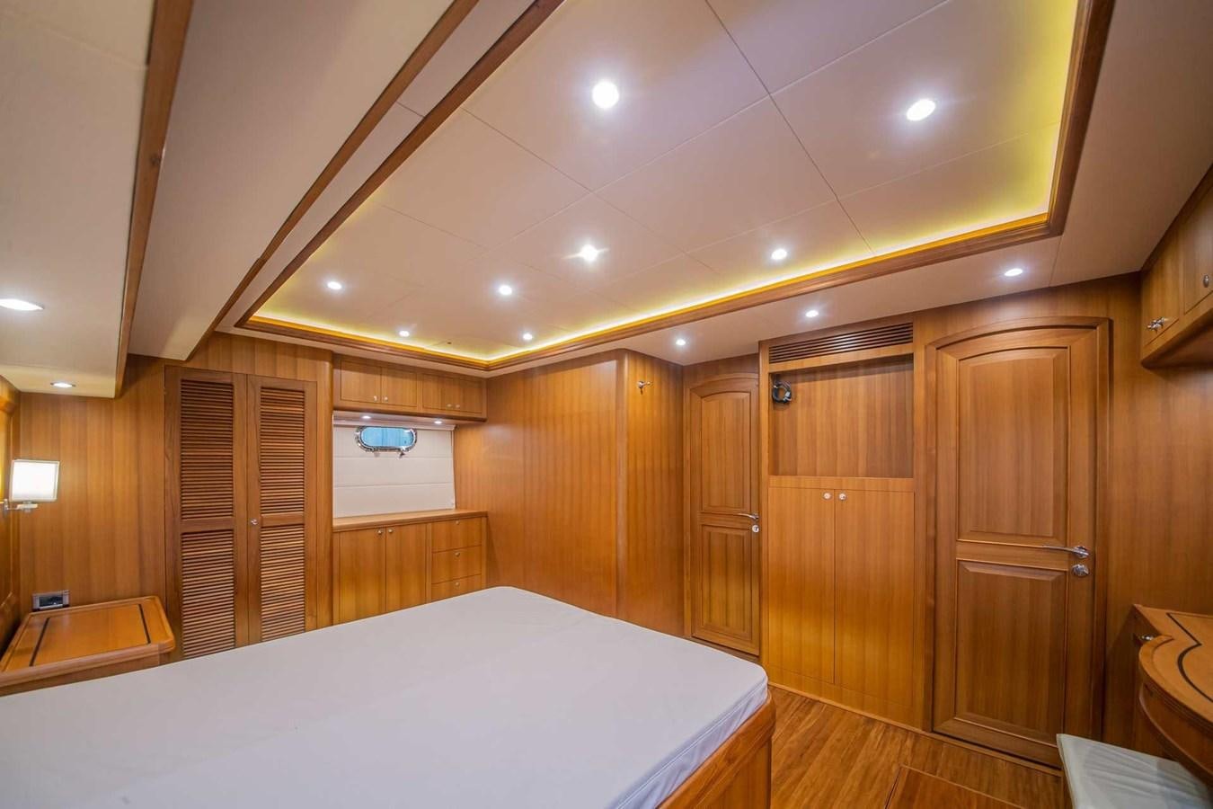 a large bed in a room aboard 2024 SELENE 62 Yacht for Sale