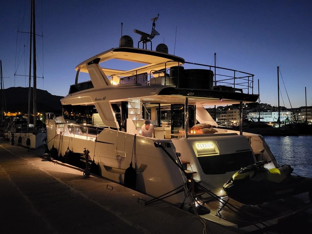 a boat on the water aboard ELYSIUM Yacht for Sale