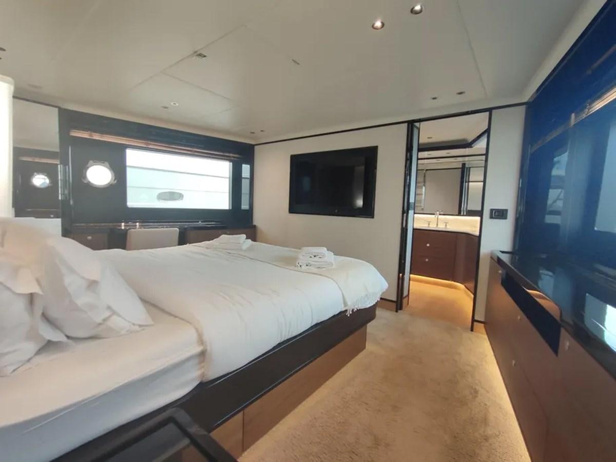 a room with two beds aboard ELYSIUM Yacht for Sale