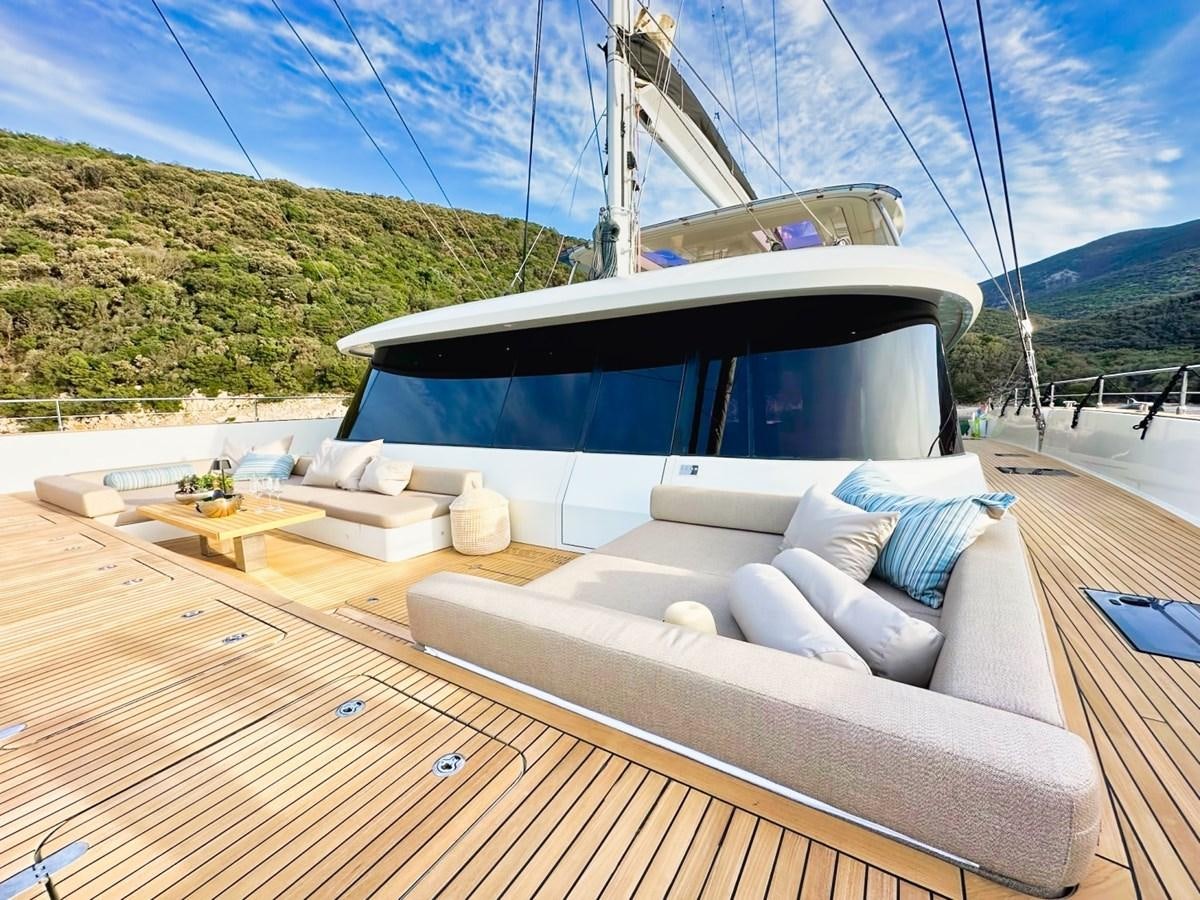 a boat on a deck aboard NALA ONE Yacht for Sale