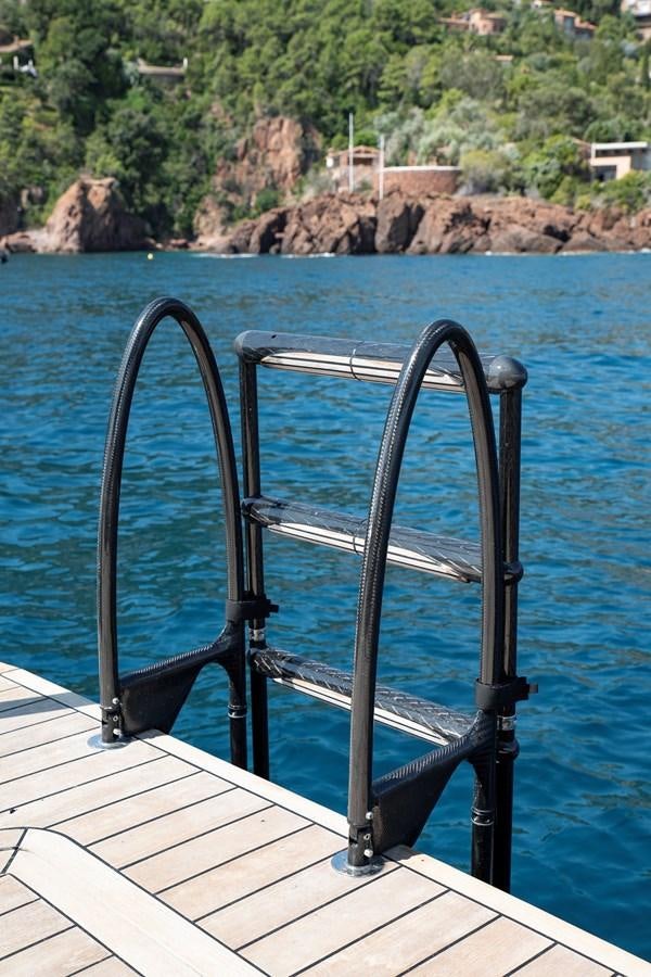 a metal bar on a boat aboard MATARIKI Yacht for Sale