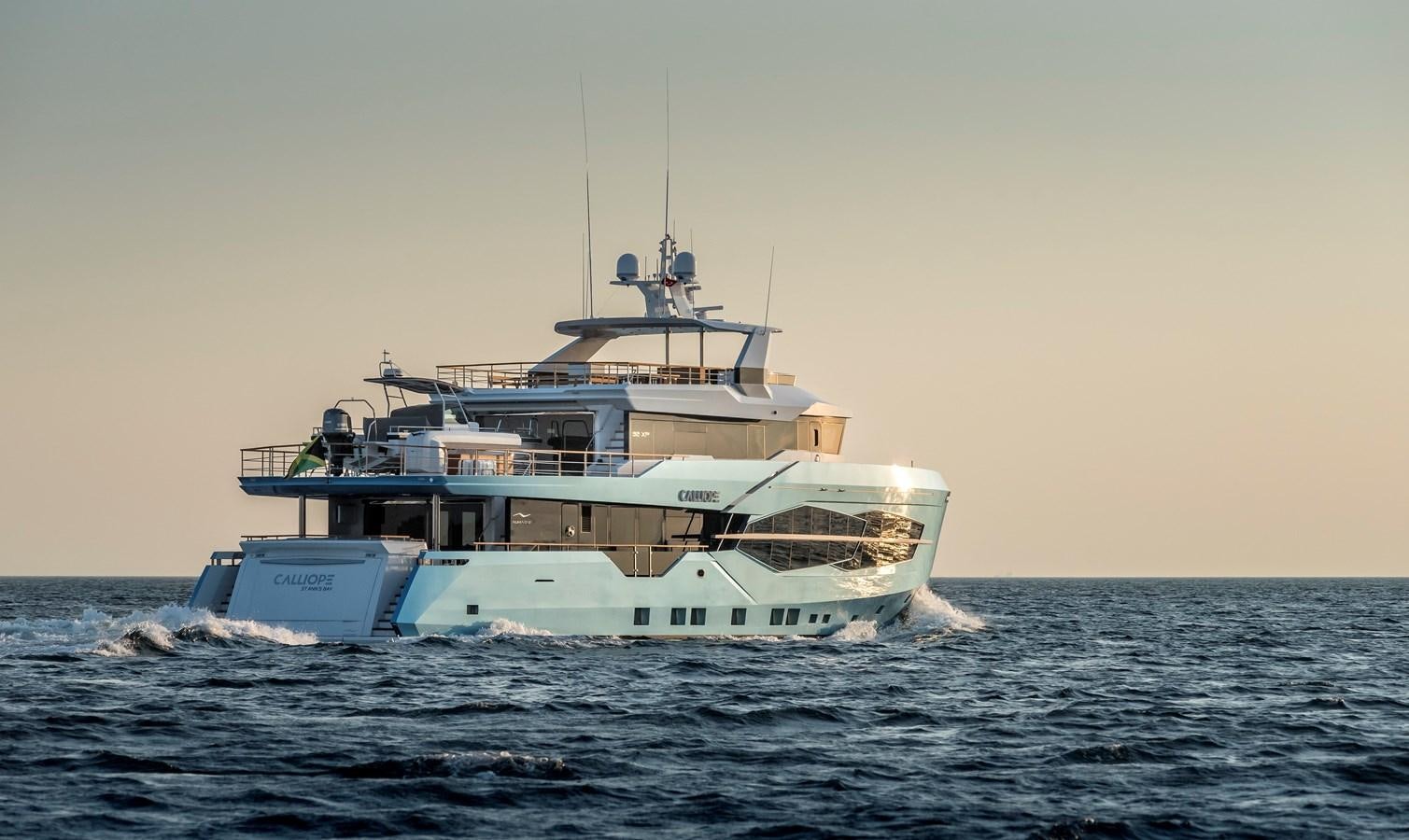a boat in the water aboard CALLIOPE Yacht for Sale