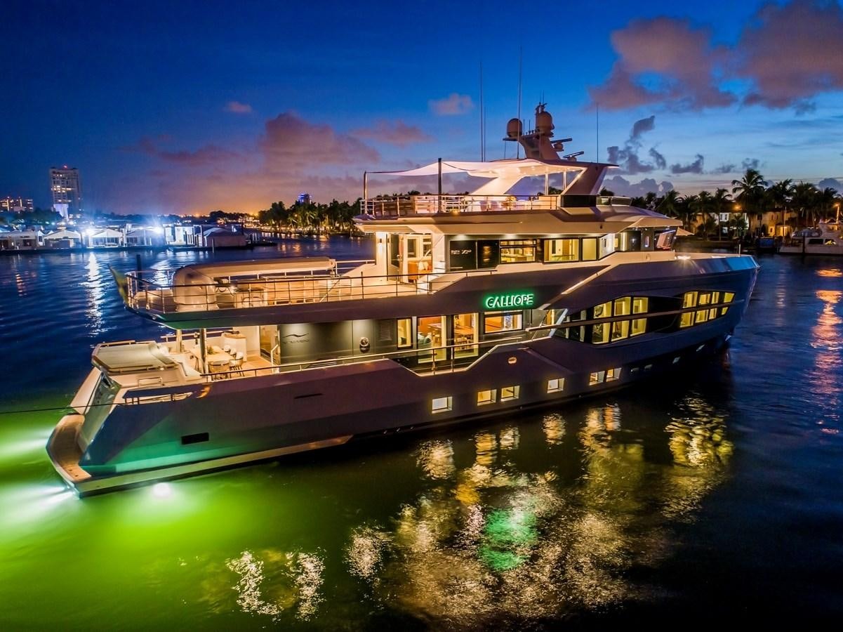 a boat on the water aboard CALLIOPE Yacht for Sale