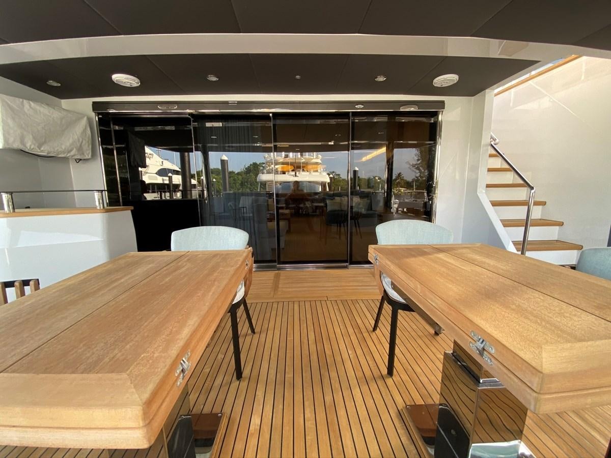 a room with a table and chairs aboard CALLIOPE Yacht for Sale