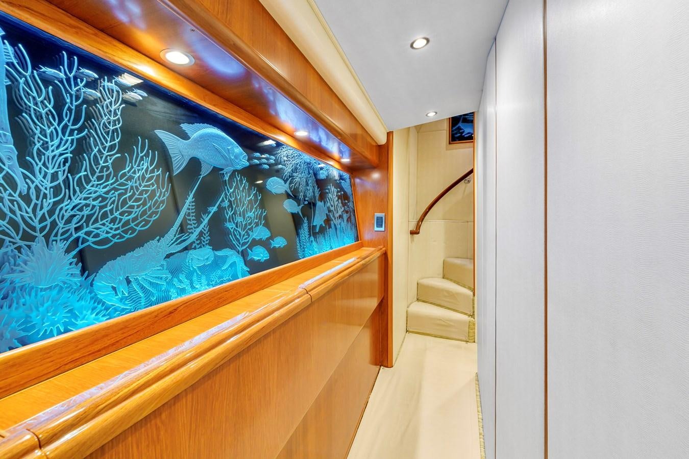 a painting on a wall aboard LIFE IS GOOD Yacht for Sale