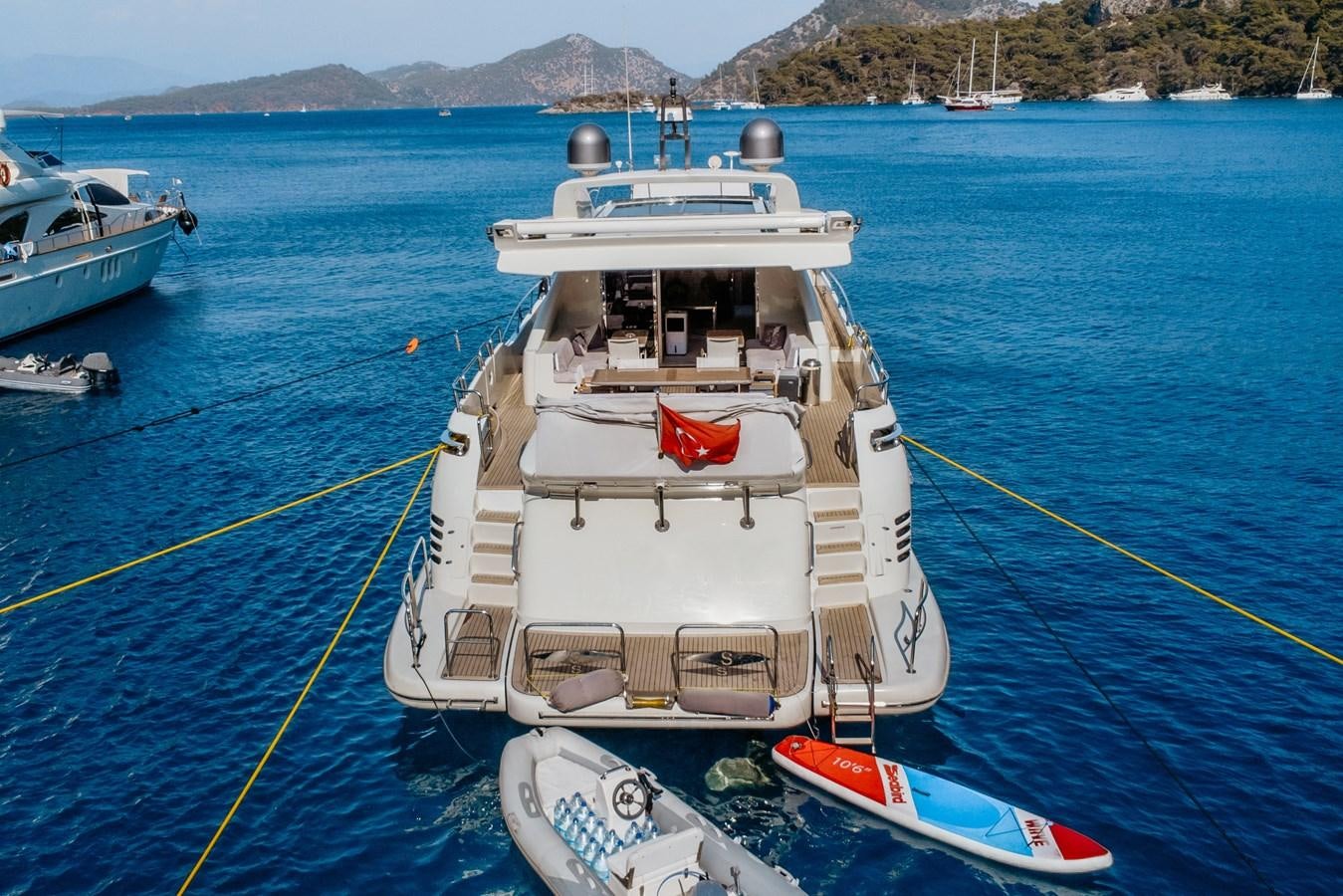 a boat on the water aboard AZIMUT 86S Yacht for Sale