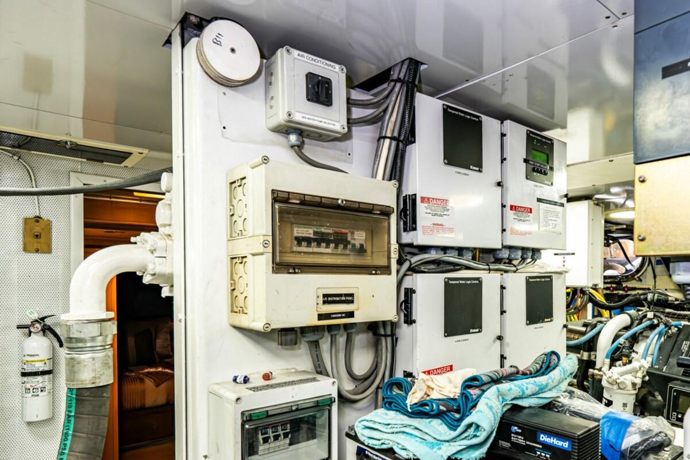 a machine in a room aboard LE MONTRACHET Yacht for Sale