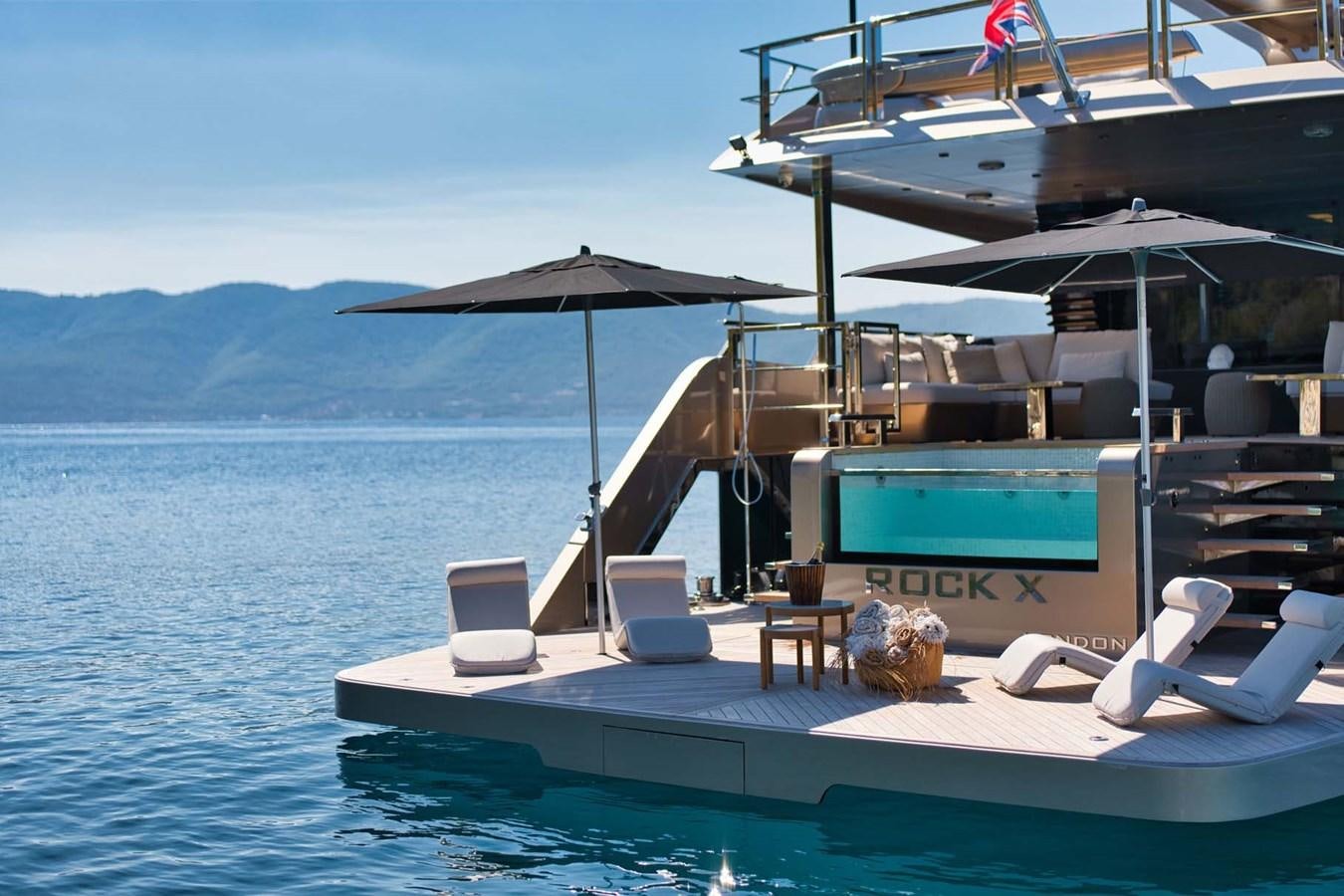 a boat on the water aboard ROCK X Yacht for Sale