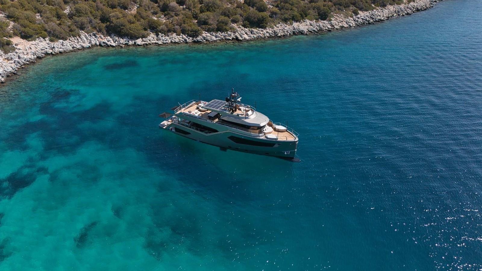 a boat in the water aboard ROCK X Yacht for Sale