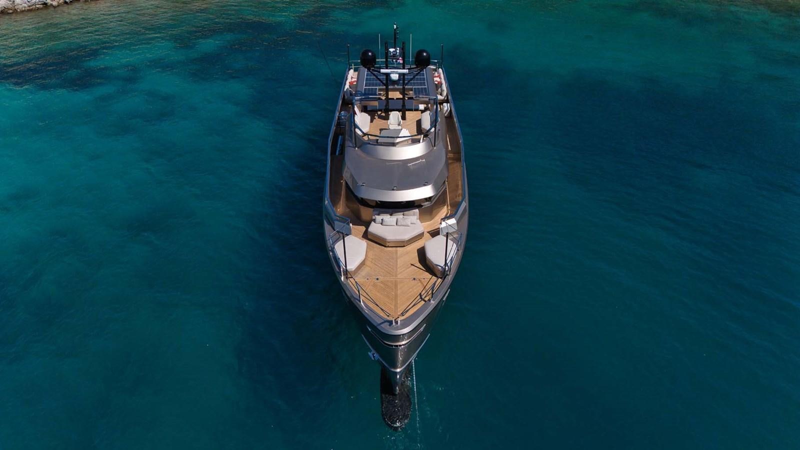 a large ship in the water aboard ROCK X Yacht for Sale