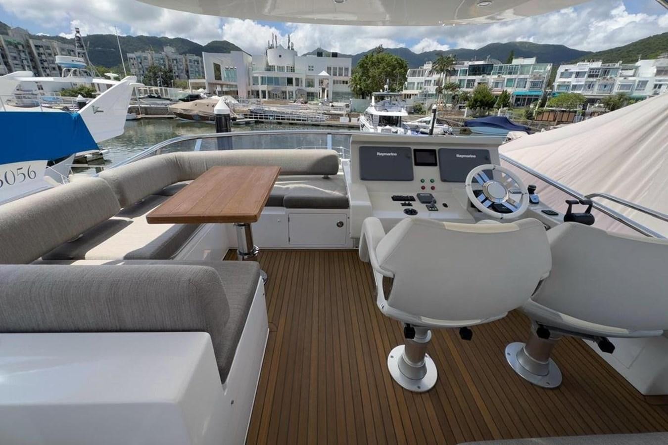 a boat on a deck aboard AZIMUT 66 FLY Yacht for Sale