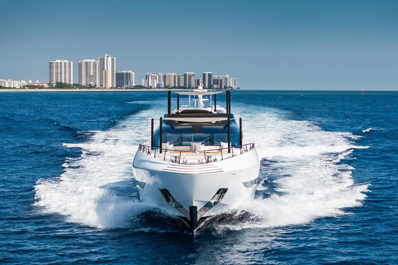 a boat on the water aboard JACQPOT Yacht for Sale