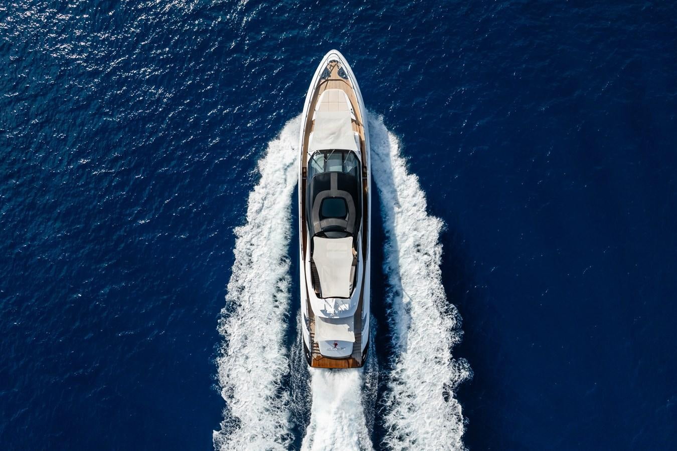 a white and black space shuttle aboard JACQPOT Yacht for Sale