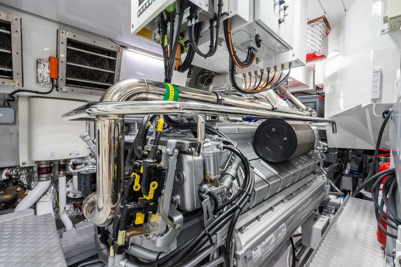 a large machine with many wires aboard JACQPOT Yacht for Sale