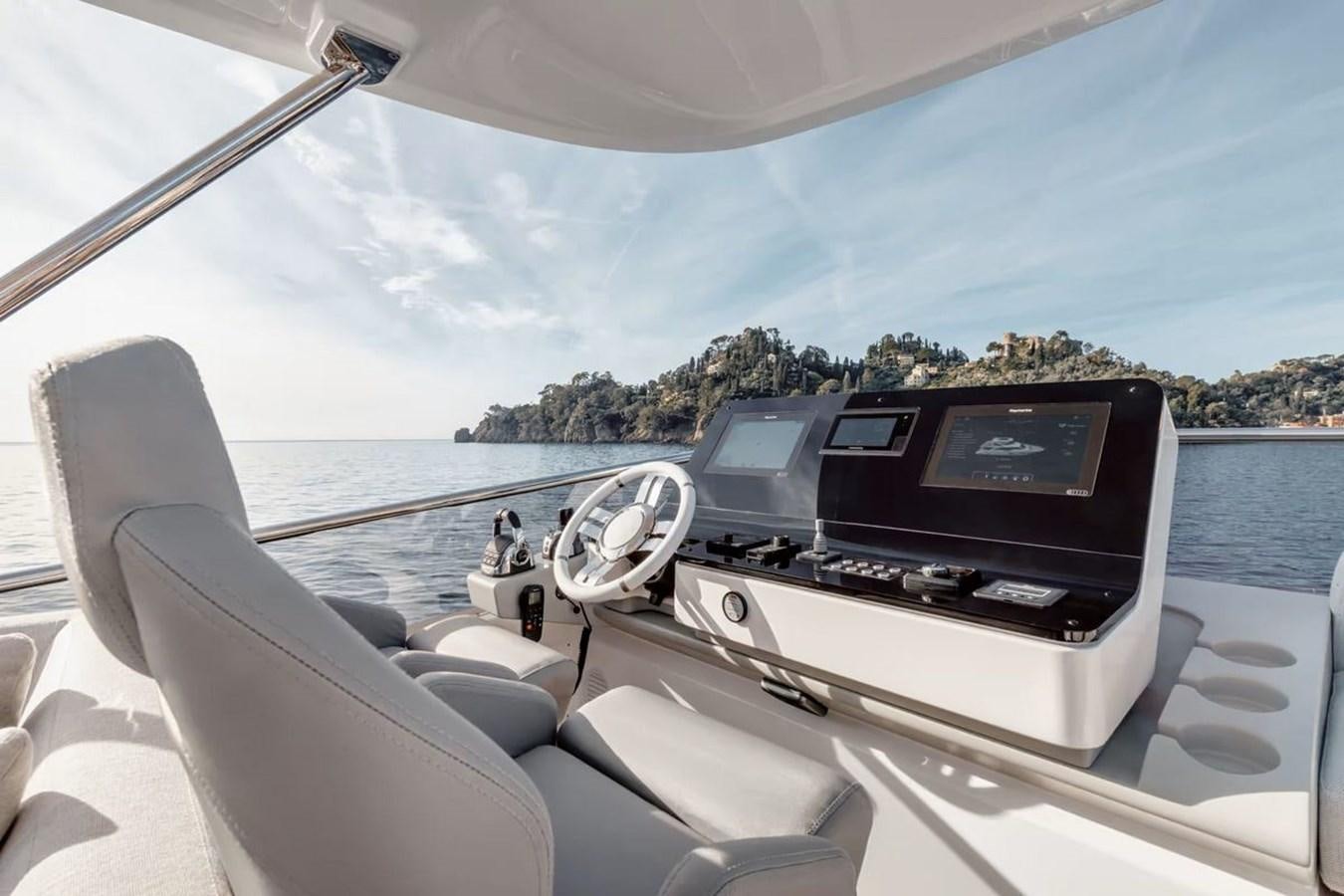 the inside of a boat aboard 2023 AZIMUT FLY 78 Yacht for Sale